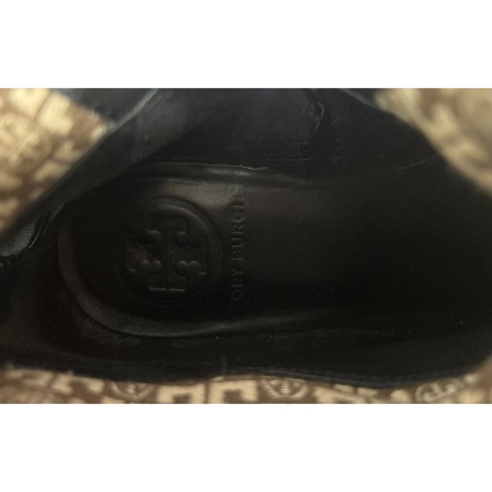 Tory Burch Kiernan 35MM Riding Tumbled Leather Boots sz 6 color Black - Picture 10 of 11